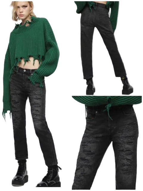 DIESEL Aryel 084XZ moteriški džinsai W29 L30 įprasto kirpimo, dirbtinės medvilnės mišinio audinys 