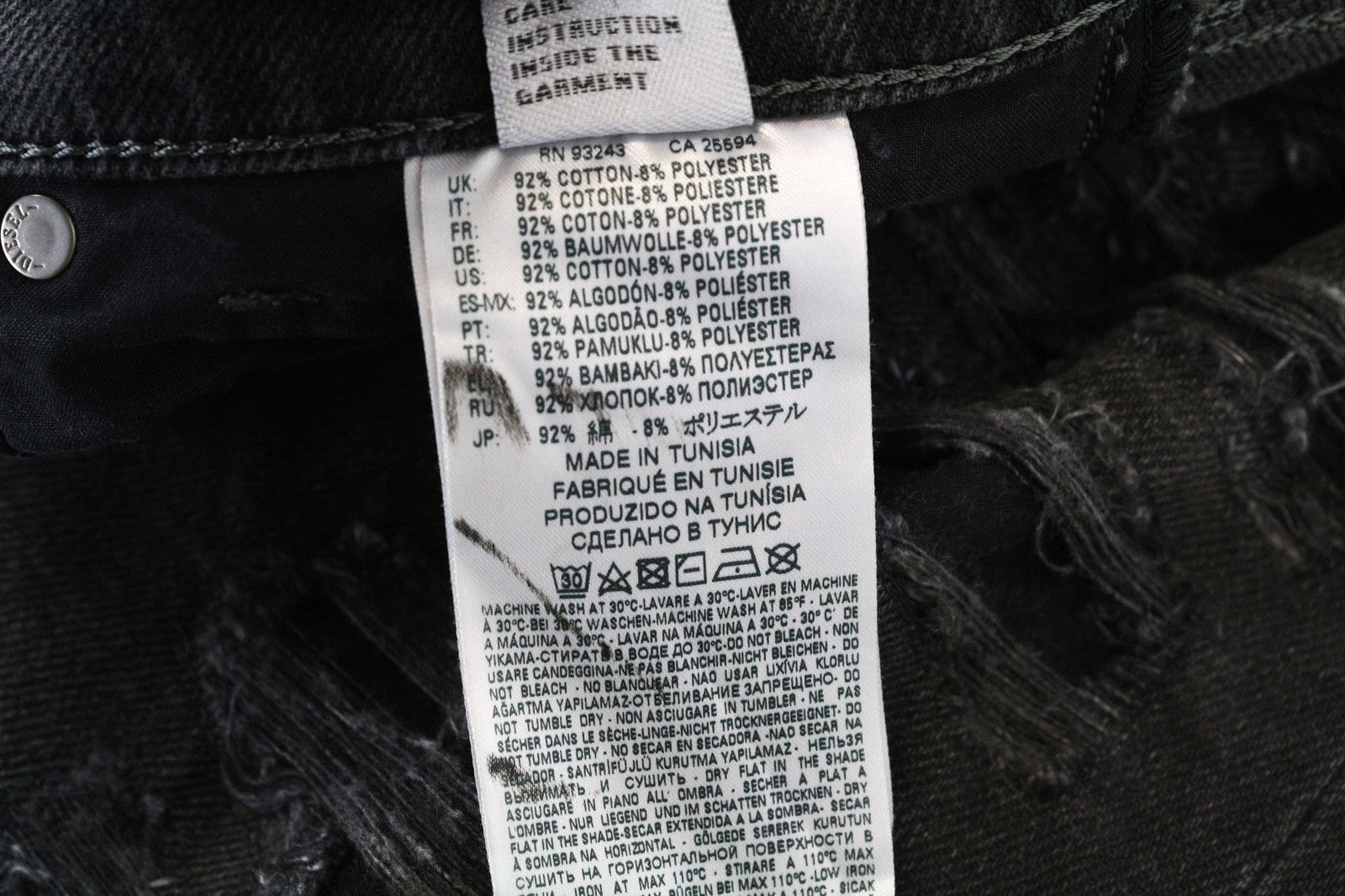 DIESEL Aryel 084XZ moteriški džinsai W29 L30 įprasto kirpimo, dirbtinės medvilnės mišinio audinys 