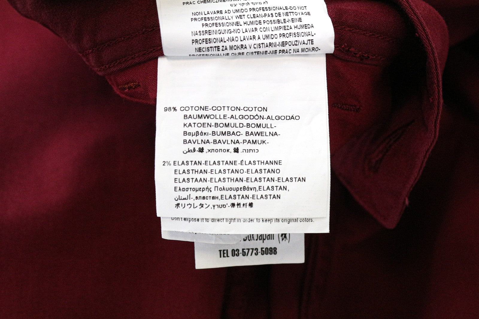 REPLAY Tom vyriškos kelnės W33 L30 plokščiu priekiu raudonos medvilninės tamprios laisvalaikio kelnės 