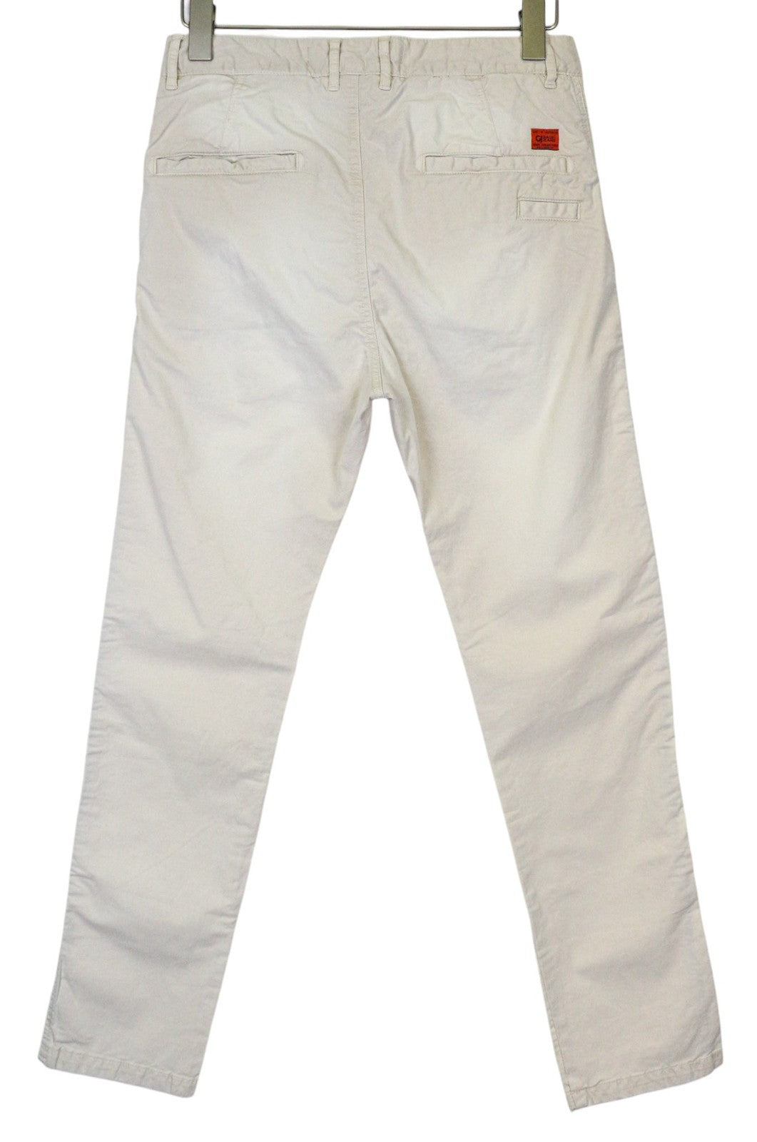 GAUDI JEANS vyriškos kelnės W28 smėlio spalvos medvilnės mišinio su skalbtomis sagomis 