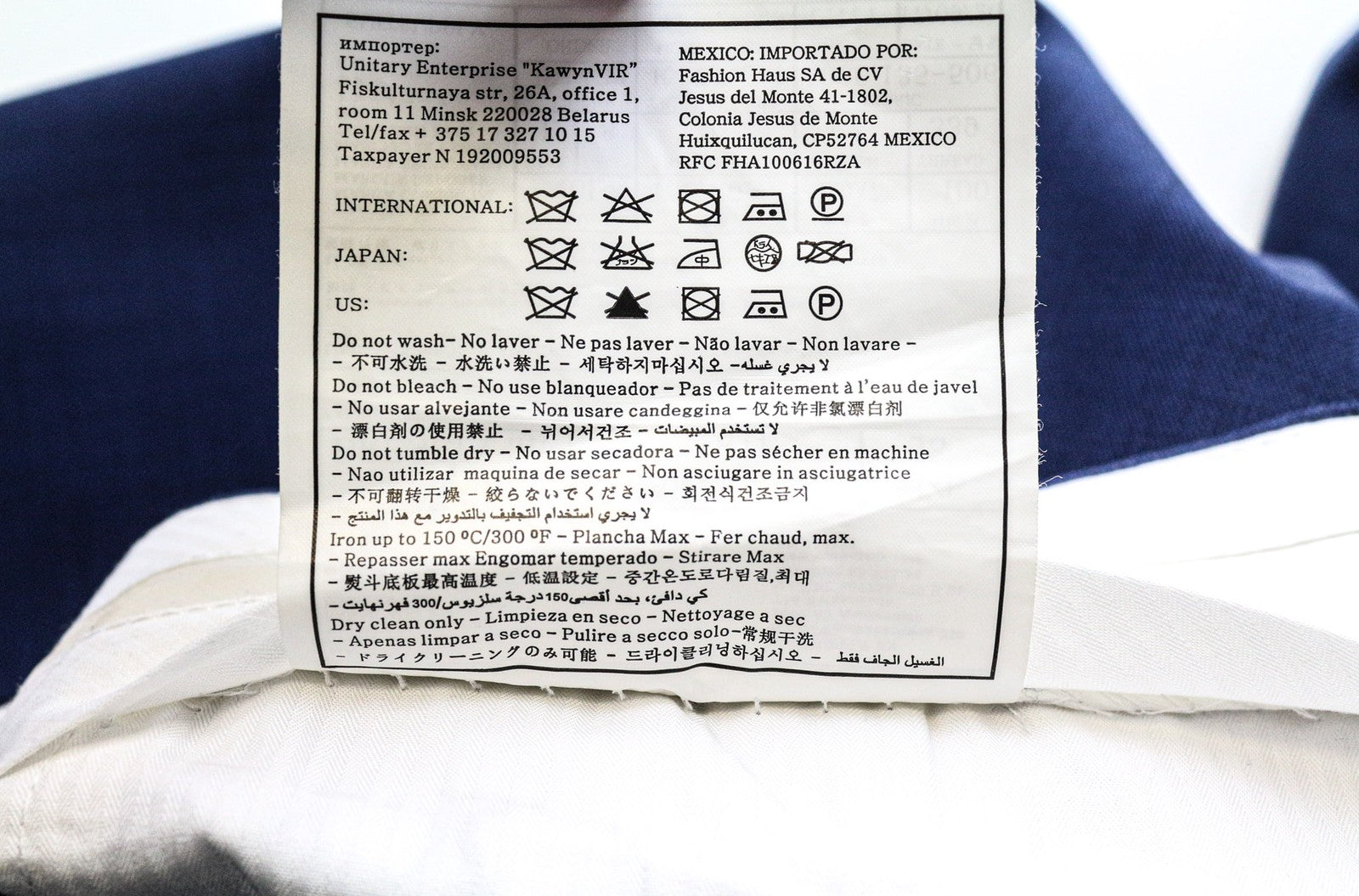 SUITSUPPLY Brescia vyriškos kelnės UK40L klostuotos mėlynos vilnonės klasikinės kelnės su pamušalu 