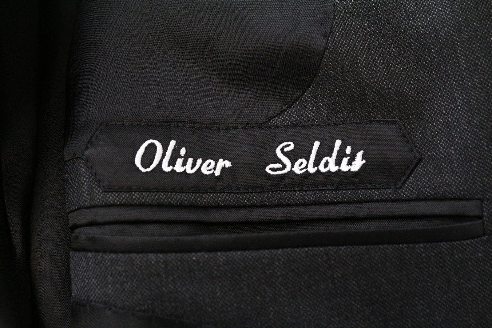 SUITSUPPLY vyriškas švarkas, UK34, tamsiai pilkas, grynos vilnos, vieneilis, klasikinis 