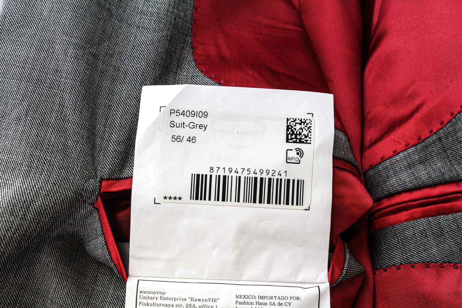 „SUITSUPPLY Sienna“ vyriškas švarkas „UK46R“ pilkas, „Super 140's“ vilnonis, vienaeilis 