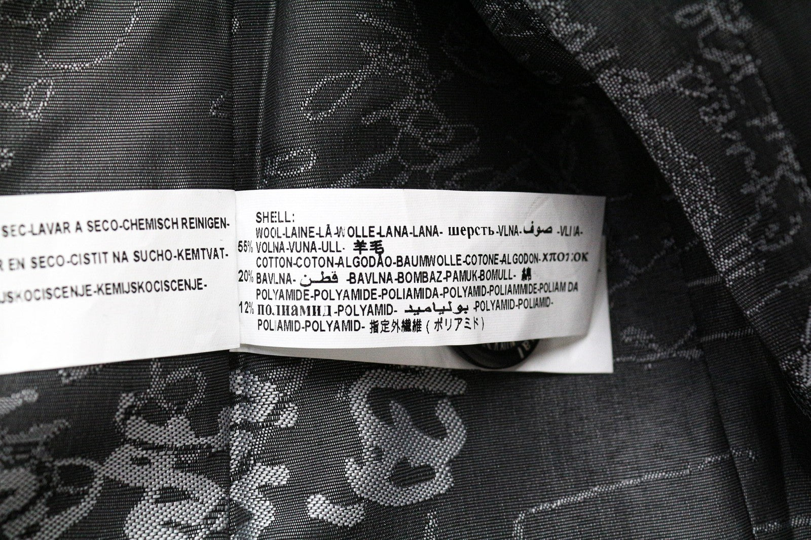 DESIGUAL moteriškas paltas IT40 tamsiai mėlynas languotas vilnos ir medvilnės mišinio vieneilis paltas 