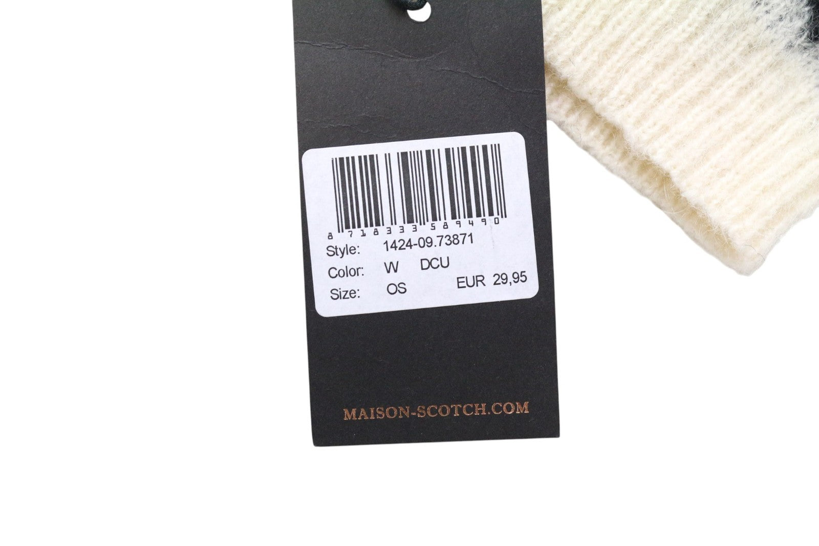 MAISON SCOTCH moteriška kepurė OS pilka moheros mišinio žvaigždės rašto megzta kepurė 