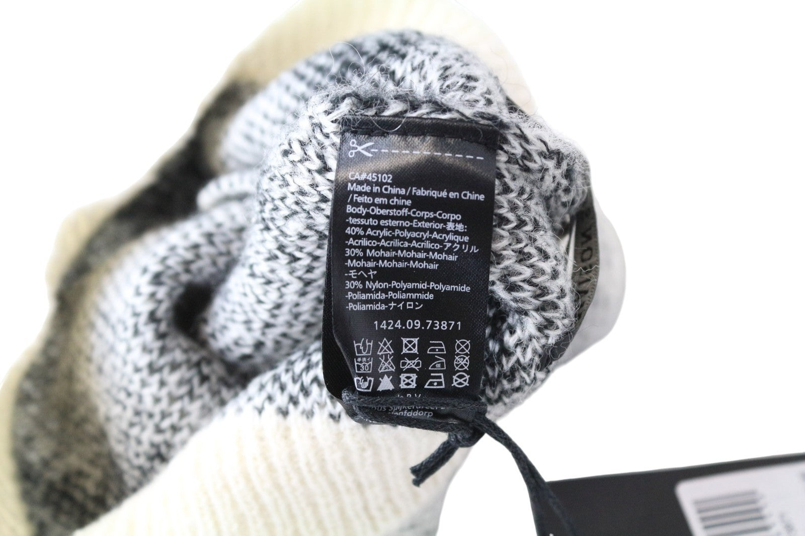 MAISON SCOTCH moteriška kepurė OS pilka moheros mišinio žvaigždės rašto megzta kepurė 