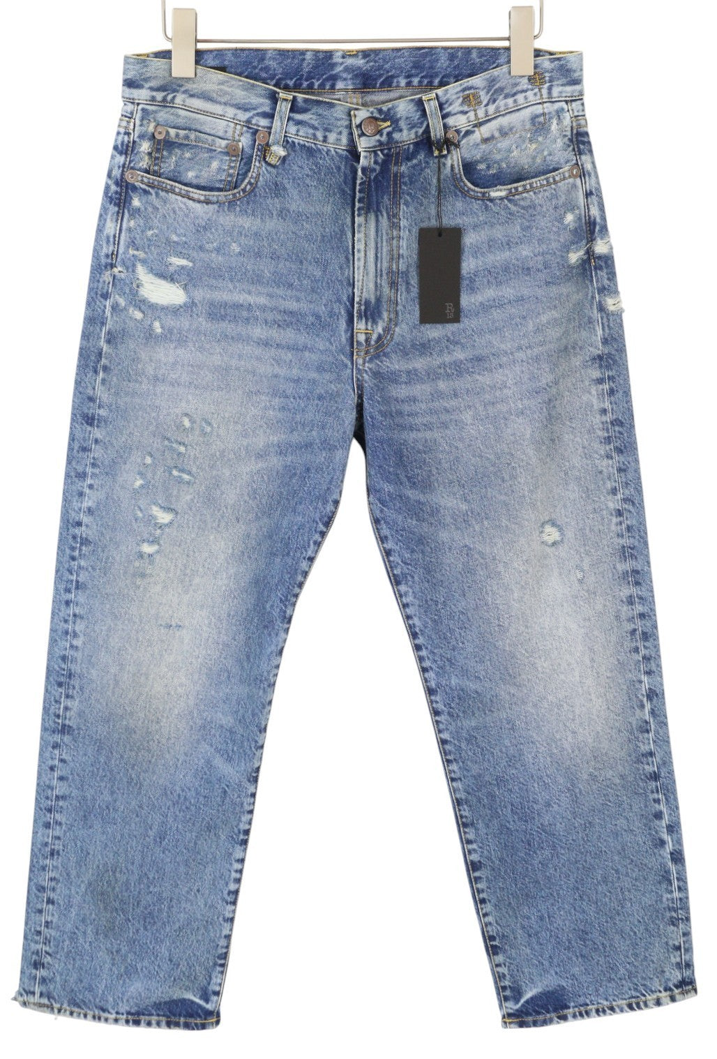 R13 Boyfriend moteriški džinsai 28 Bain W Rips Distress Cropped Faded PS25 RRP599 