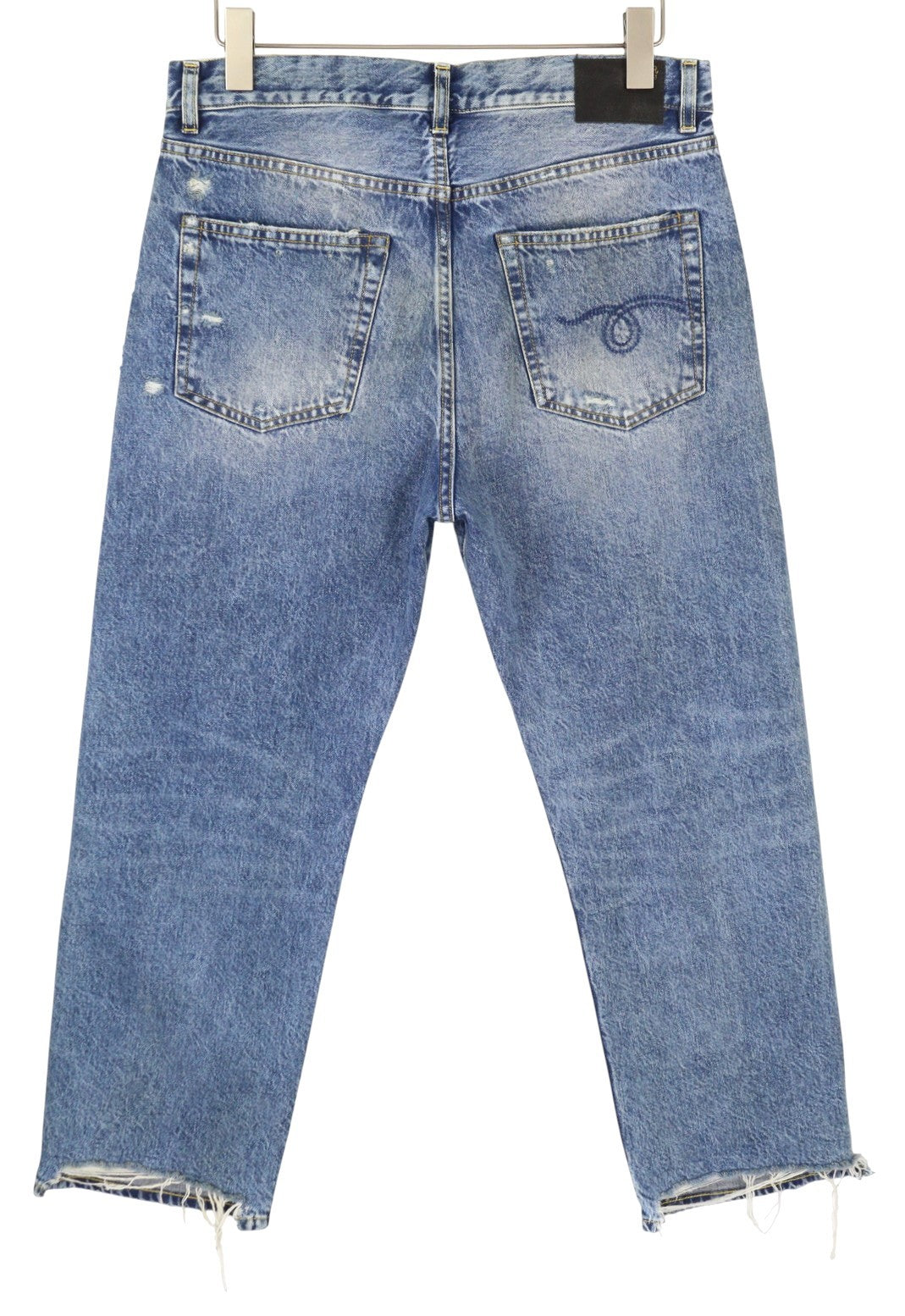 R13 Boyfriend moteriški džinsai 28 Bain W Rips Distress Cropped Faded PS25 RRP599 