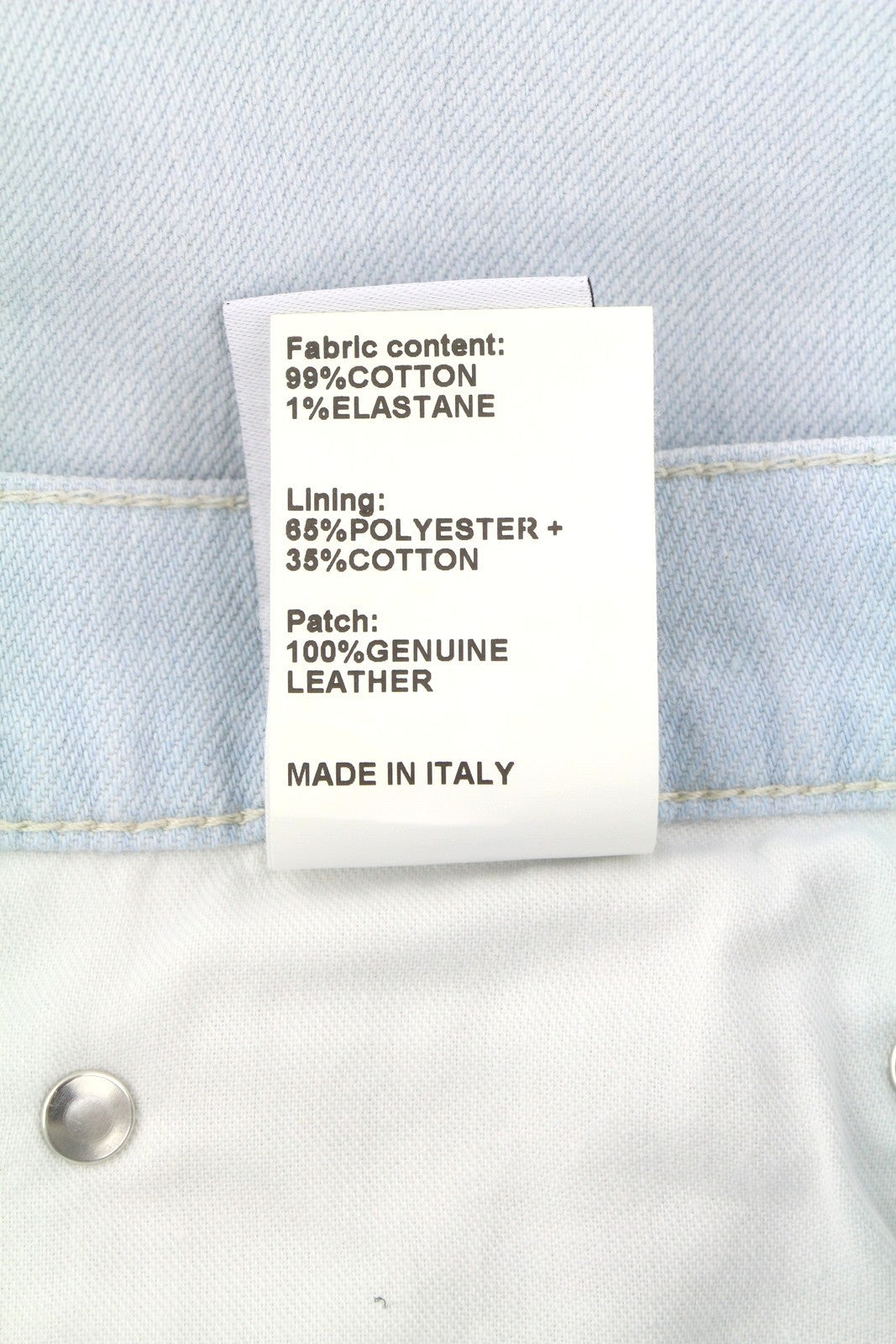 R13 Damon klostuoti mėlyni moteriški džinsai 27 išblukintos mėlynos spalvos, tamprūs, plačios klešnės, SS25 RRP860 