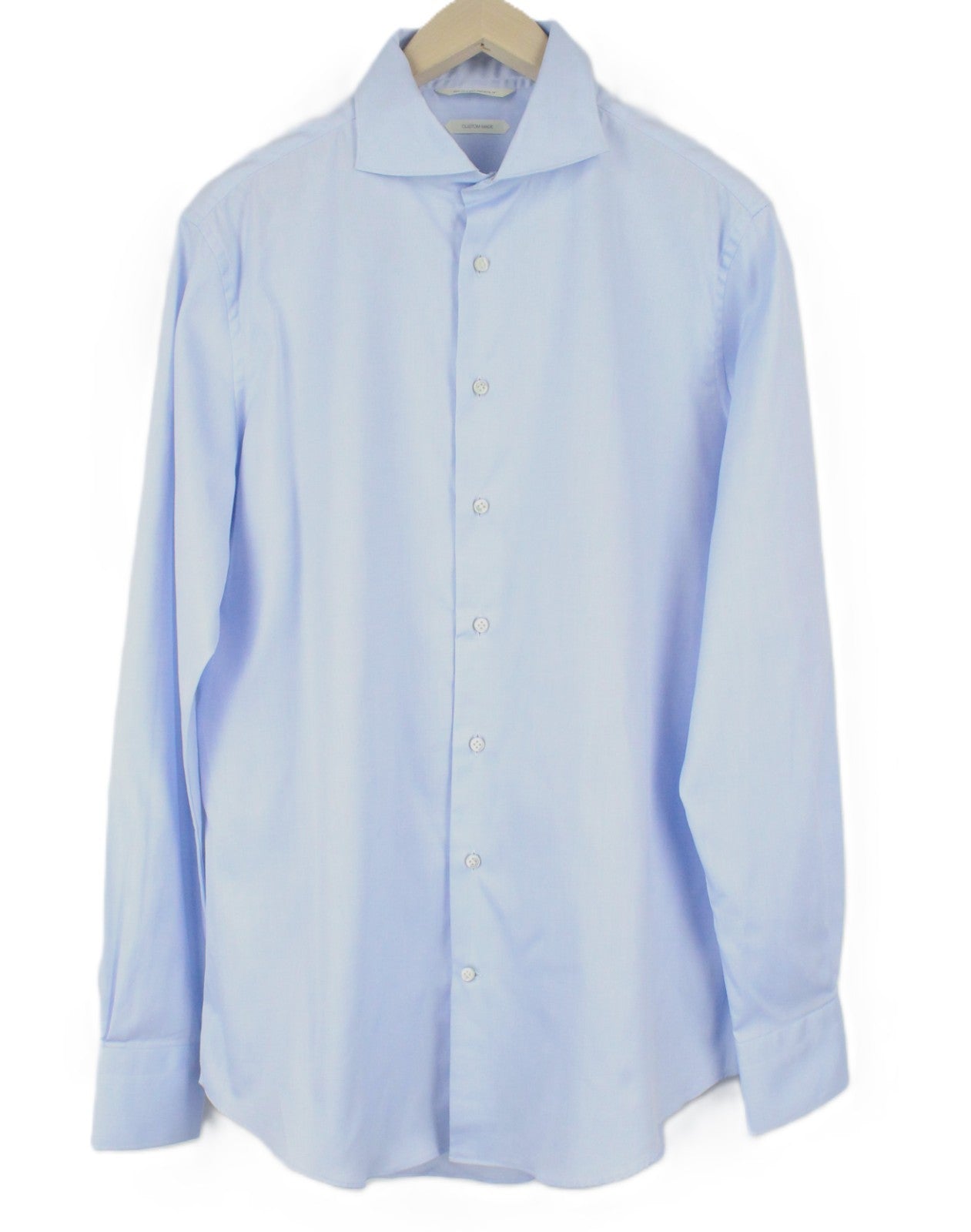 SUITSUPPLY Men's Formal Shirt 43/17 Blue Cotton Extra Slim Fit Classic Pure Slim