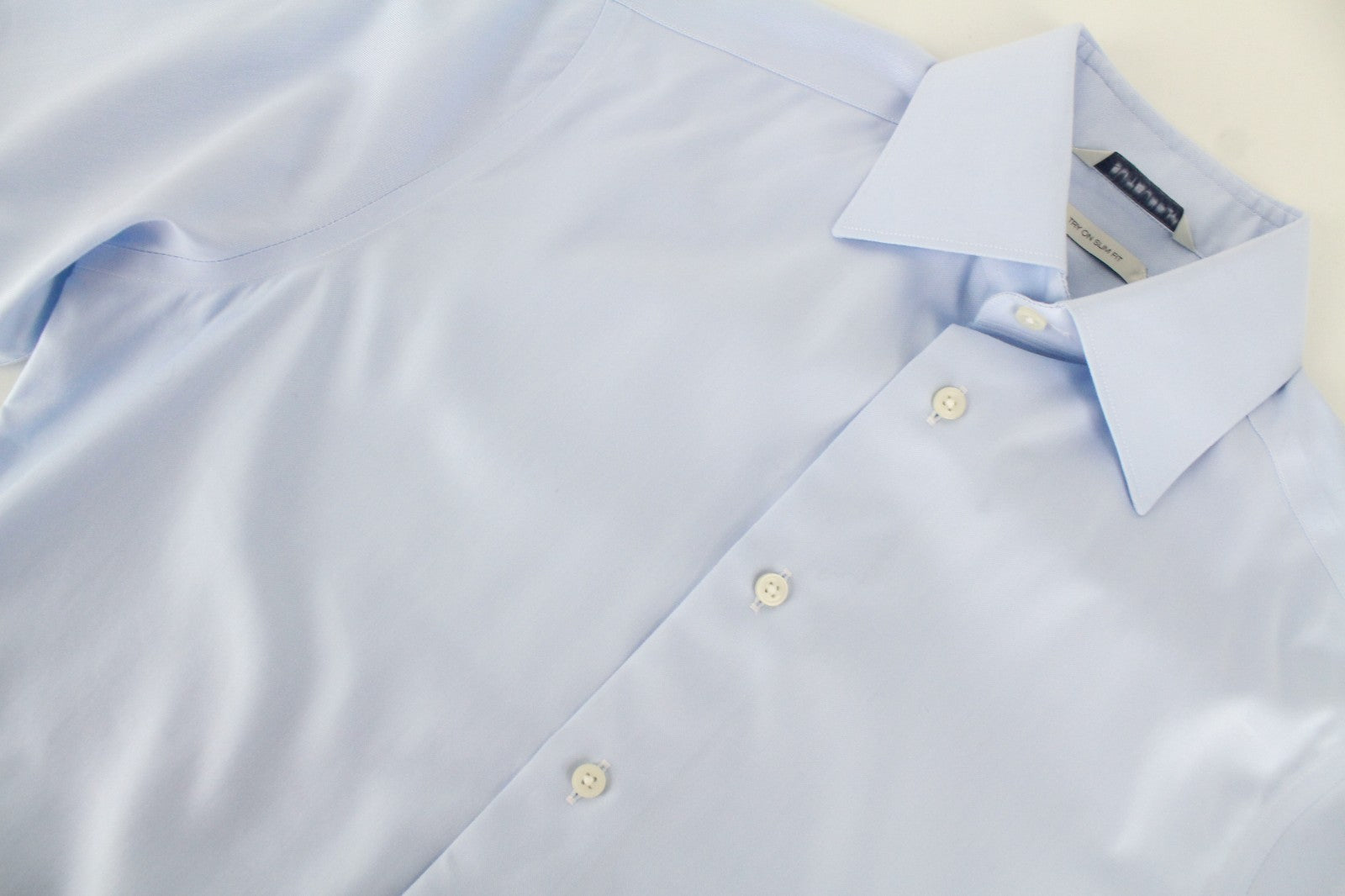 SUITSUPPLY Men's Formal Shirt 35/13.5 Slim Fit Blue Cotton Formal Classic Button