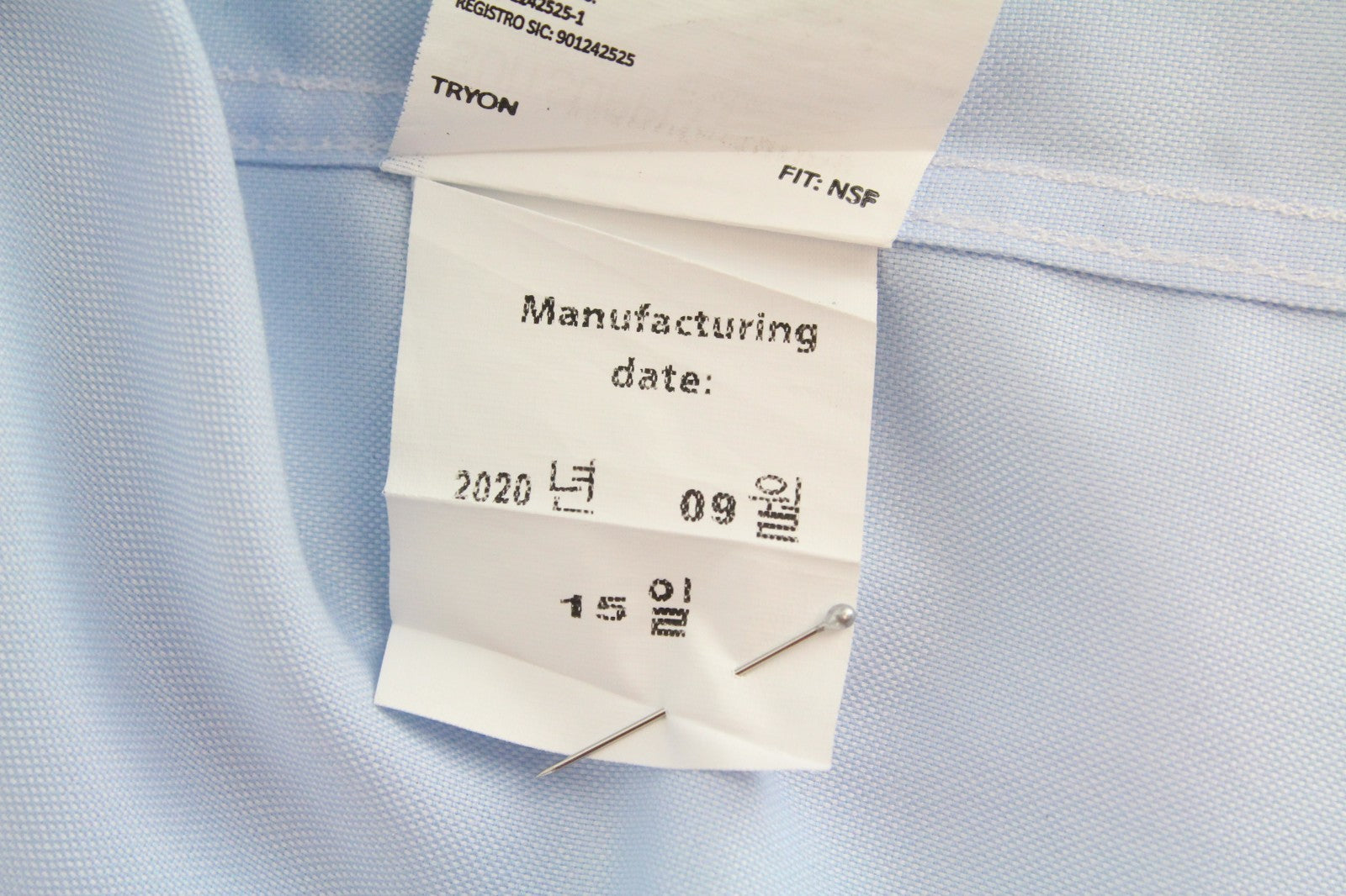 SUITSUPPLY Men's Formal Shirt 35/13.5 Slim Fit Blue Cotton Formal Classic Button