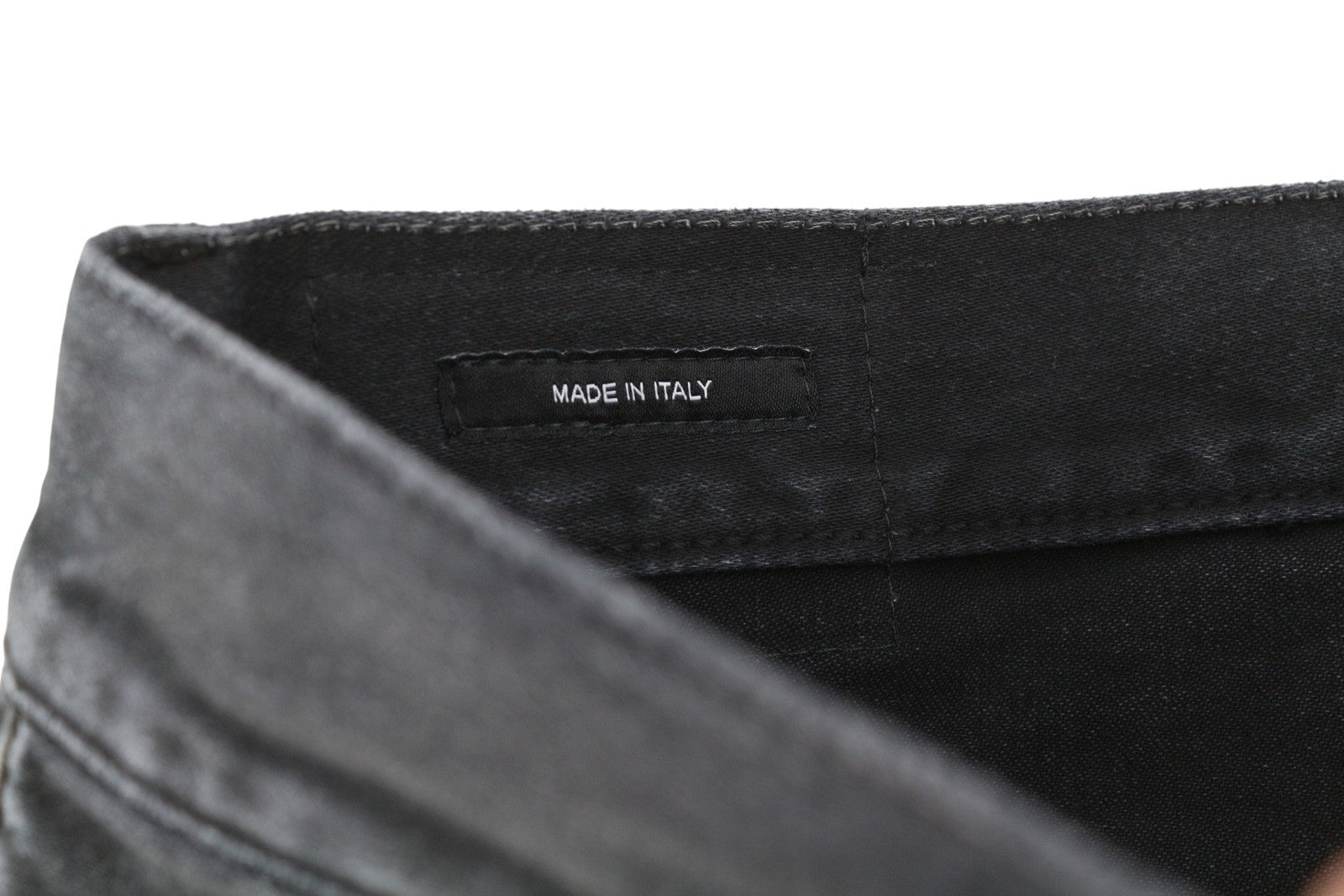 R13 X-BF moteriški džinsai, 29, juodi, dažyti moleskino imitacijos, išblukinti, trumpinti iki kulkšnies, FW25 