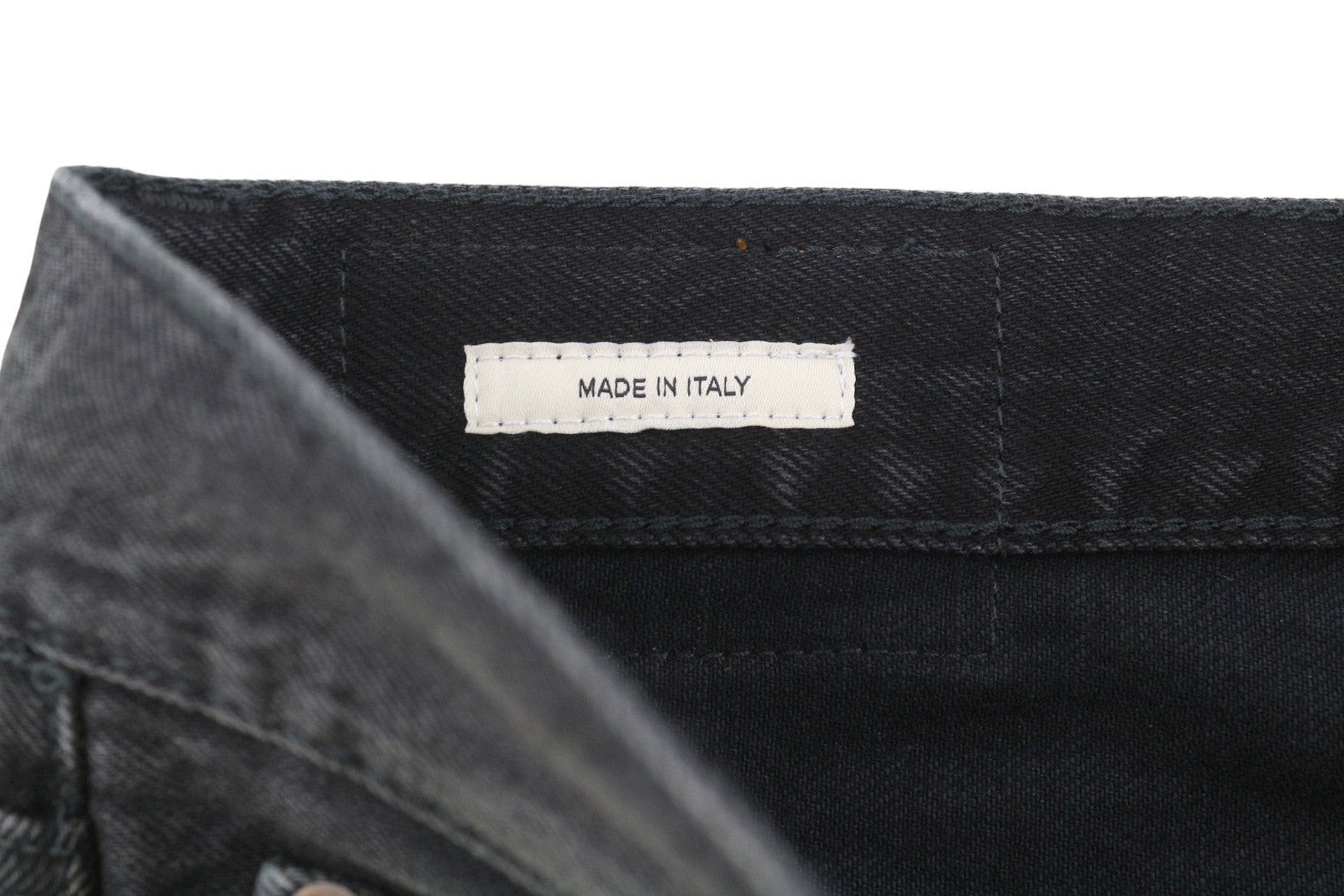 R13 Cuffed Boyfriend Men Jeans 30 Phantom Selvedge Black Limited Edition FW25