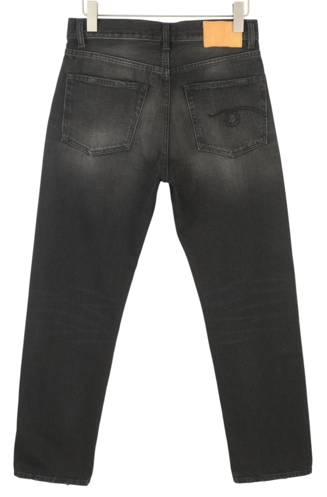 R13 Cuffed Boyfriend Men Jeans 30 Phantom Selvedge Black Limited Edition FW25