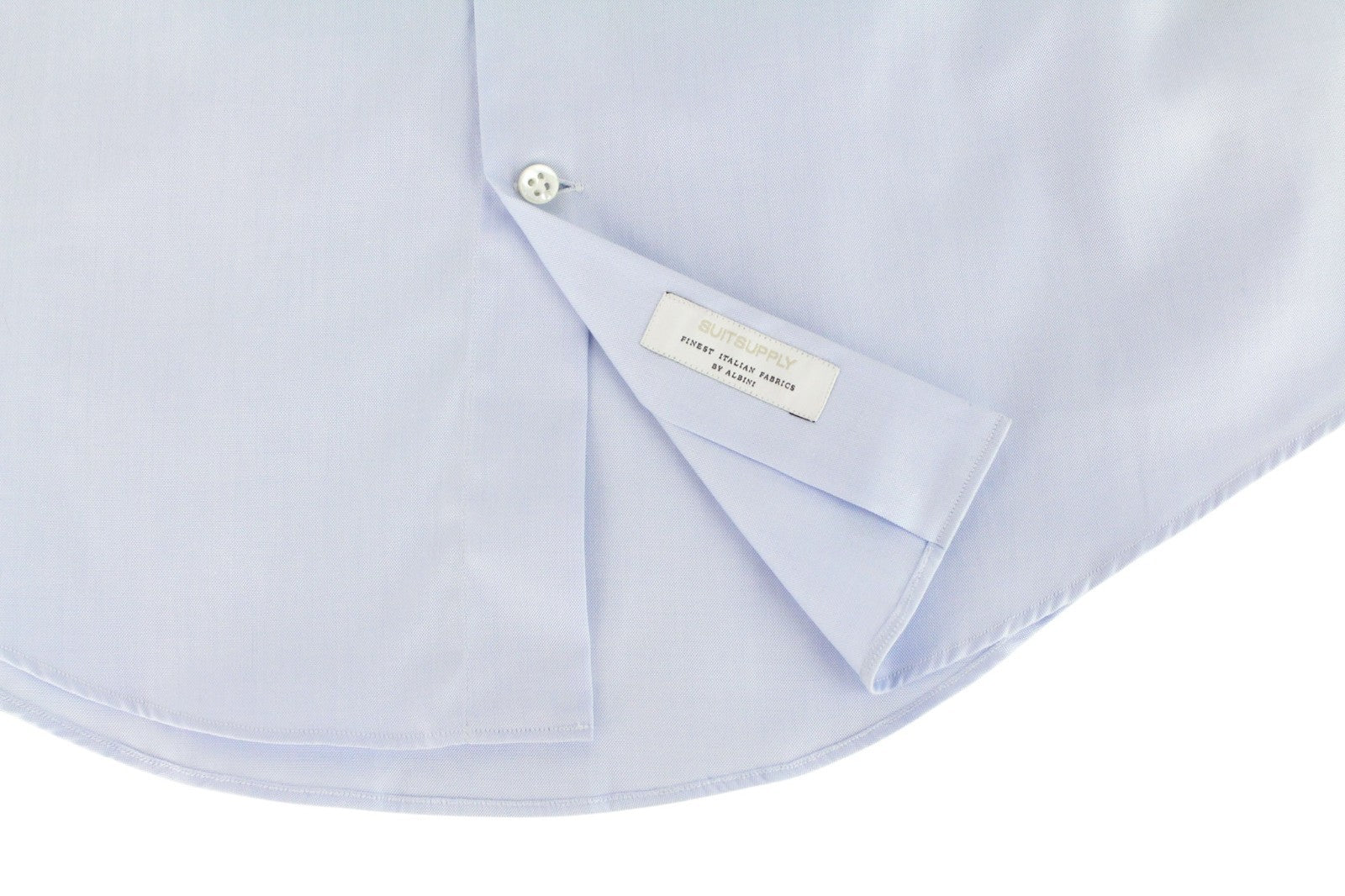 SUITSUPPLY Men's Formal Shirt 37/14.5 Light Blue Slim Cutaway Pure Cotton Formal