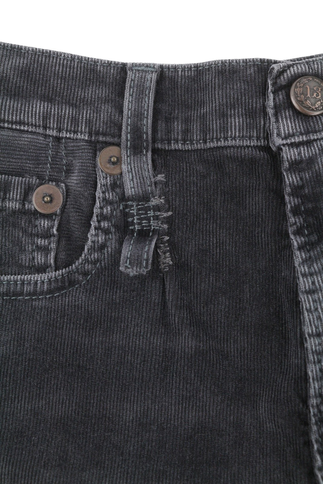 R13 Jane moteriškos kelnės 24 Obsidian tamprios virvelės su užtrauktuku ant ilgų kojų FW25 RRP699 