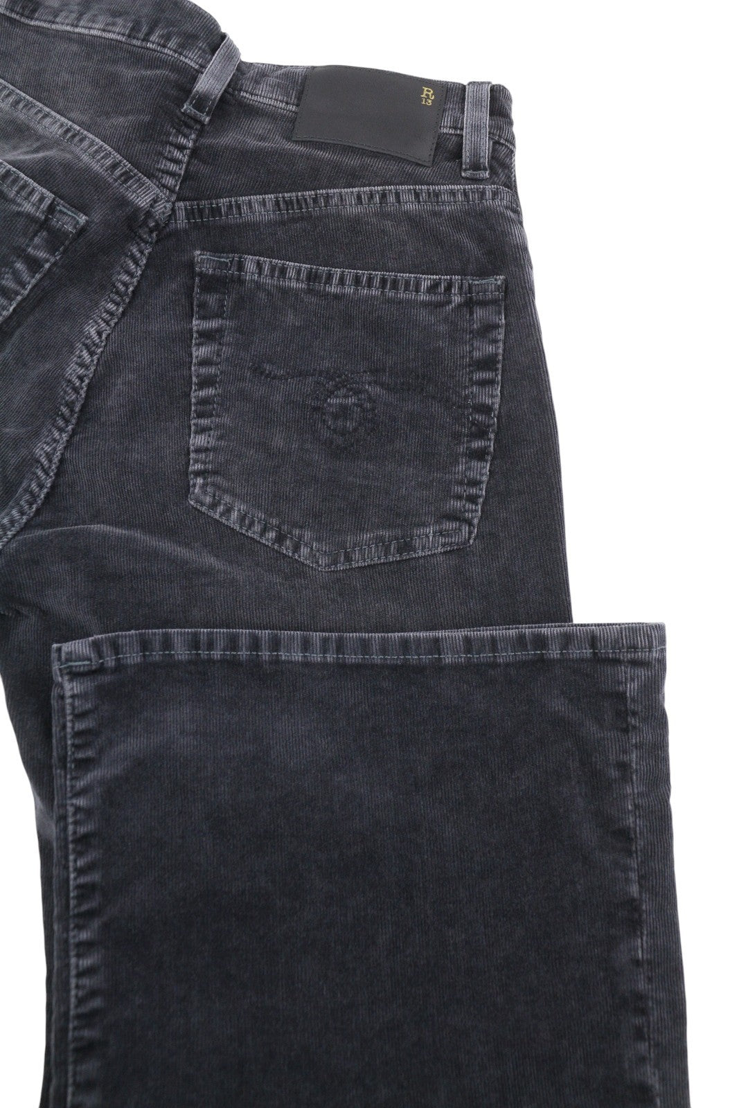 R13 Jane moteriškos kelnės 24 Obsidian tamprios virvelės su užtrauktuku ant ilgų kojų FW25 RRP699 