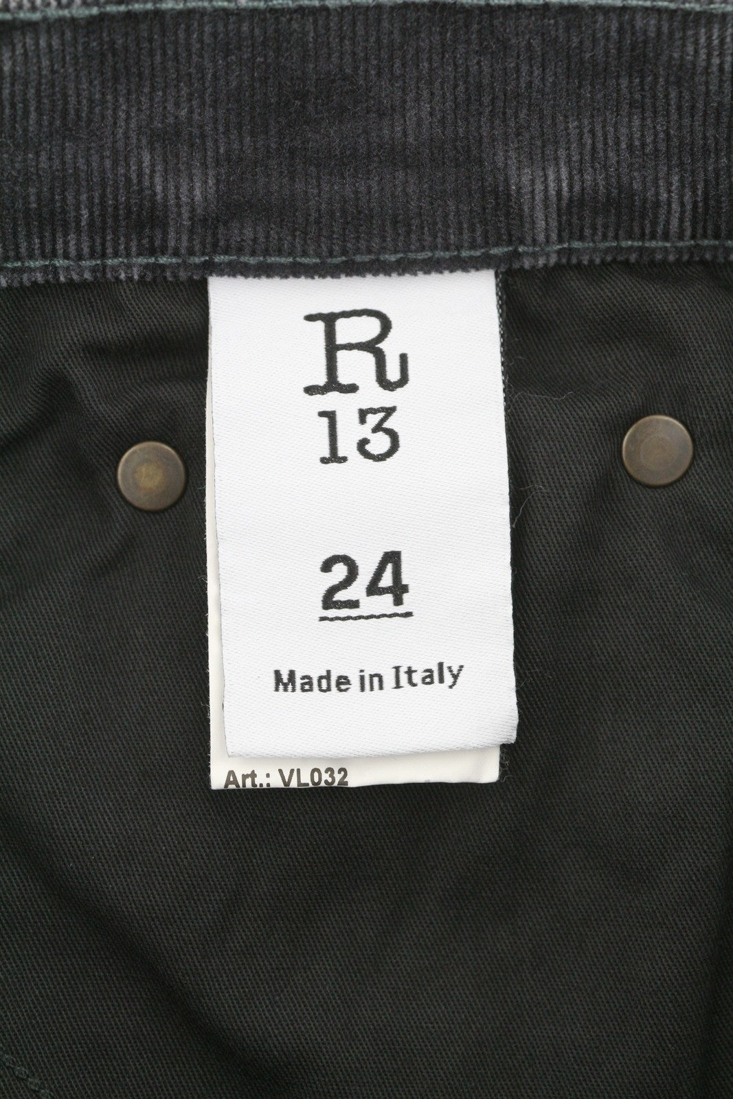 R13 Jane moteriškos kelnės 24 Obsidian tamprios virvelės su užtrauktuku ant ilgų kojų FW25 RRP699 