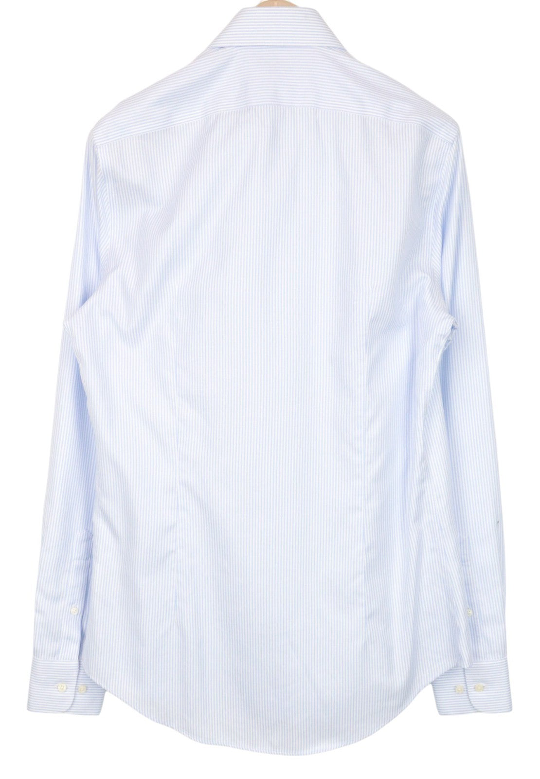 SUITSUPPLY Men's Formal Shirt 39L/15.5 Blue Striped Cutaway Extra Slim Fit