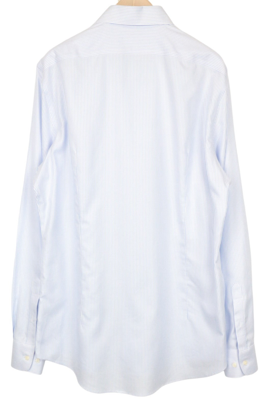 SUITSUPPLY Men's Formal Shirt 45L/17.75L Blue Striped Slim Try On Extra Fit