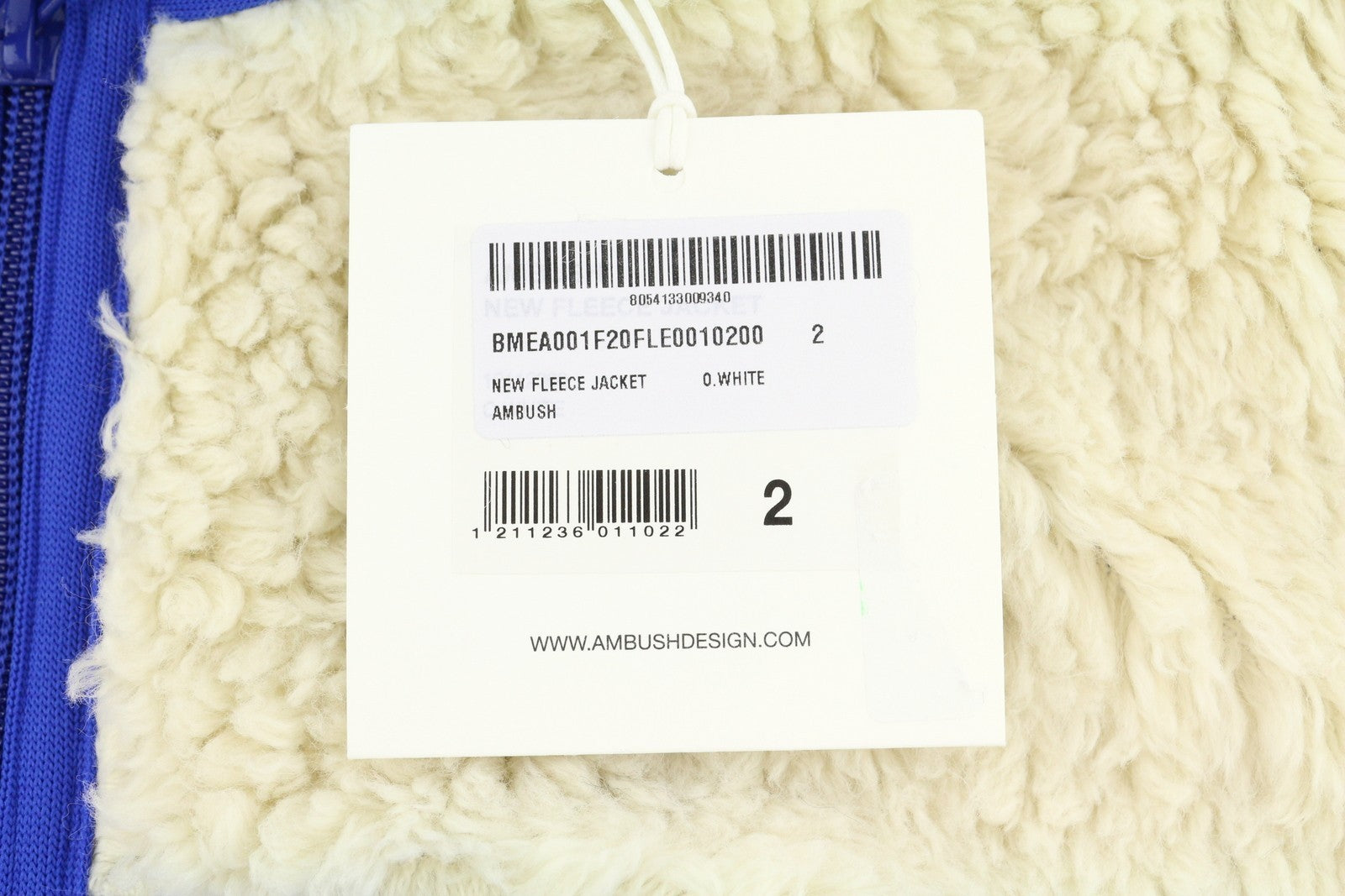 AMBUSH nauja vilnonė vyriška striukė M, dramblio kaulo spalvos, pūkuotas, dirbtinio kailio, užtrauktukas, lengva, RRP710 