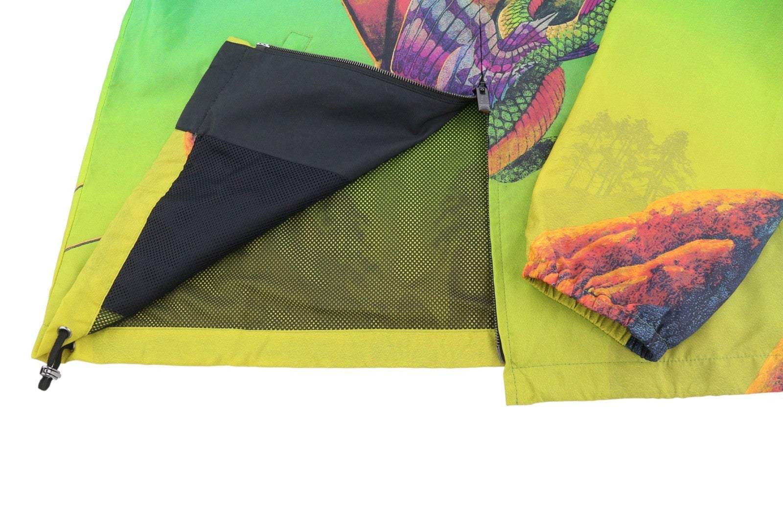 VALENTINO vyriška striukė 48 drakono raštu, tinklelio pamušalu, gobtuvu, lengva, RRP1800 