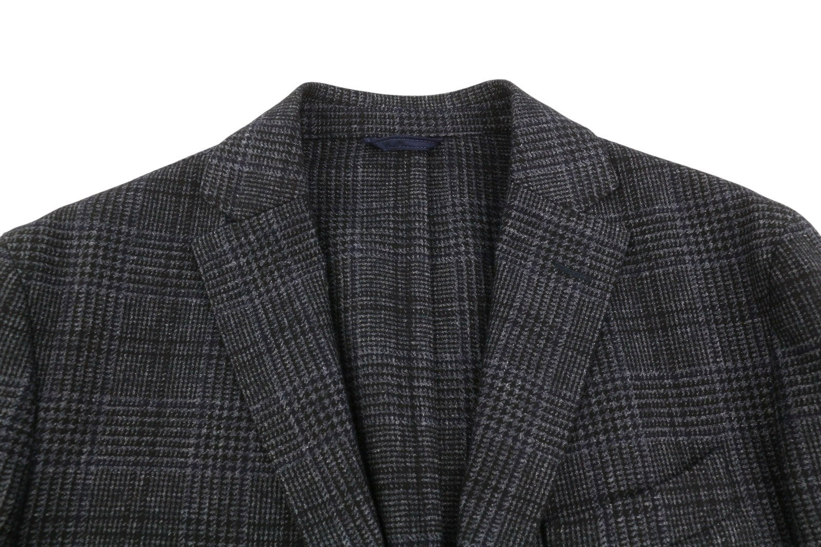 HACKETT Mayf Gmd vilnos languotas vyriškas švarkas su pilku vilnos mišinio raštu, be pamušalo, su įpjova, RRP550 