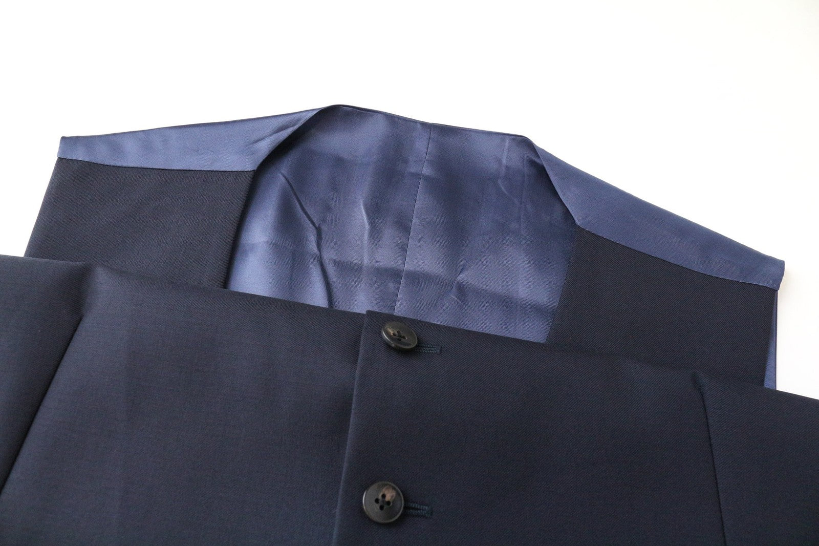 SUITSUPPLY Ferrara vyriška liemenė UK42R mėlyna vilnonė vieneilė elegantiška liemenė 