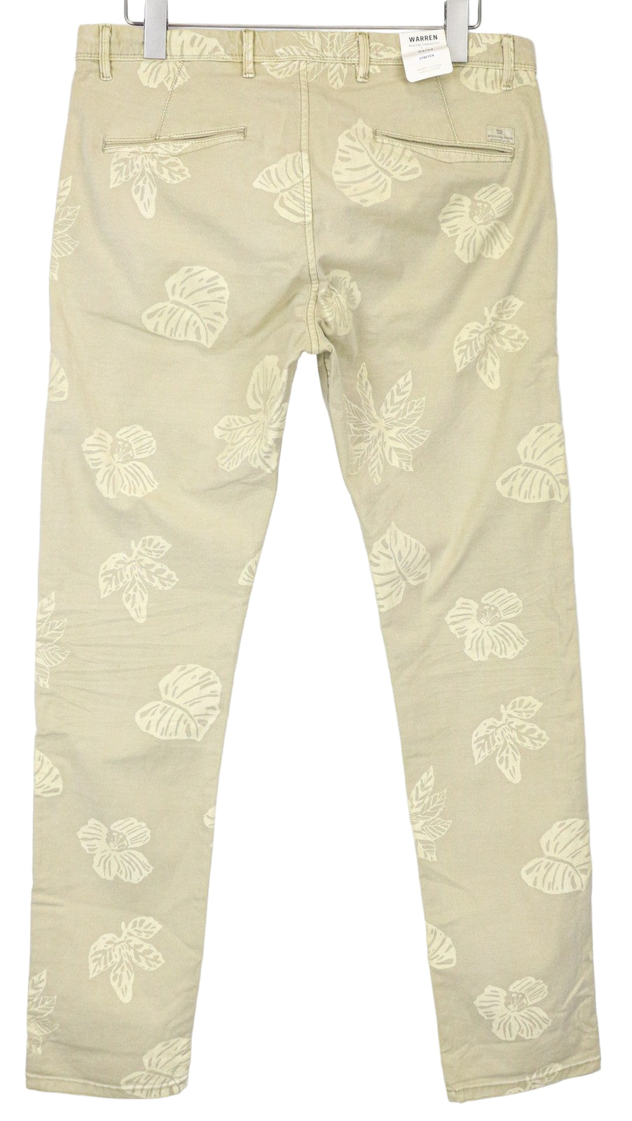 SCOTCH &amp; SODA Warren vyriškos kelnės W33/L34 rudos, raštuotos, tiesios, tamprios 