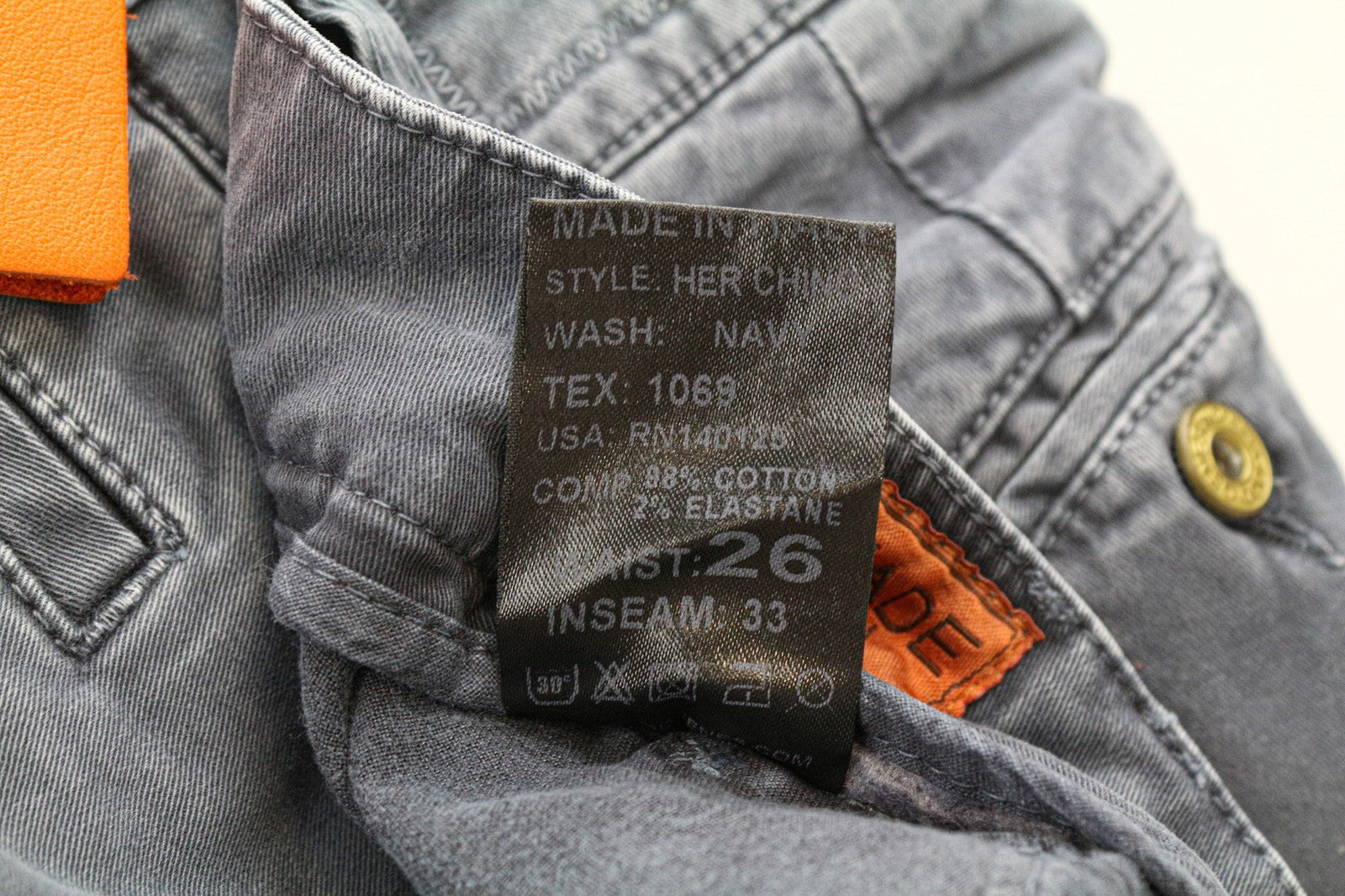 GOOD GENES moteriškos chino kelnės W26/L33 pilkos medvilninės tamprios džinsinio stiliaus kelnės 