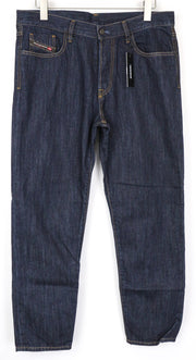 DIESEL Mharky 0091J Men's Jeans W34 Slim Fit Pure Cotton Dark Blue Five Pocket