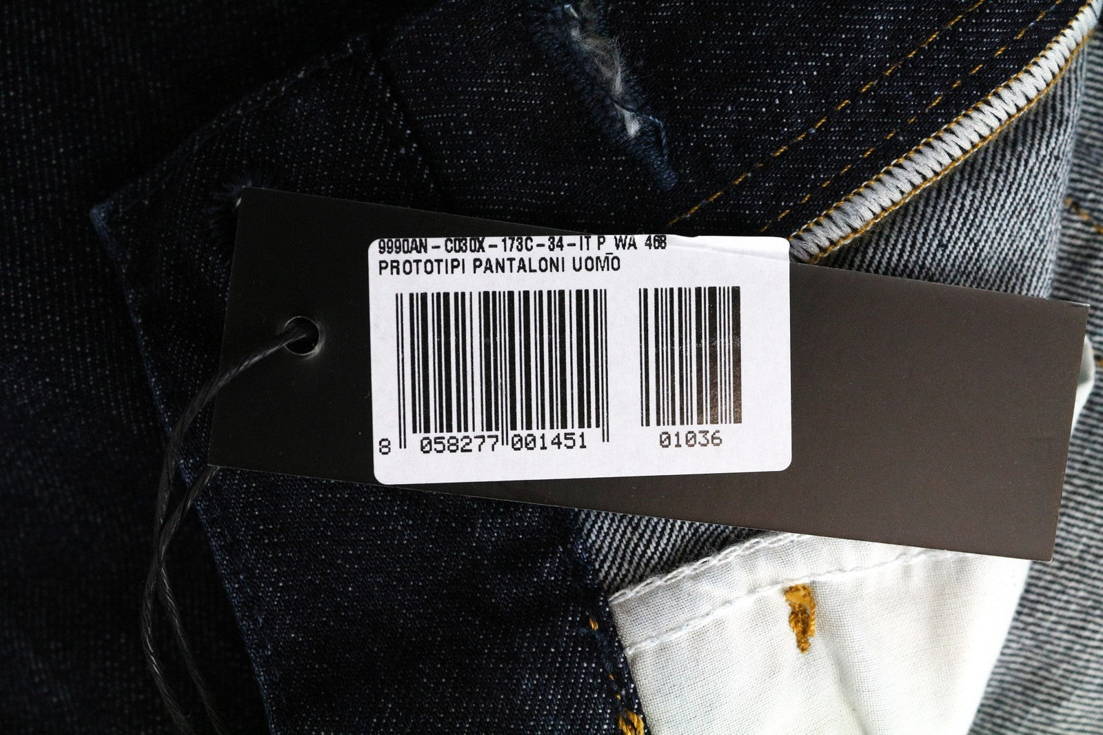 DIESEL Mharky 0091J Men's Jeans W34 Slim Fit Pure Cotton Dark Blue Five Pocket