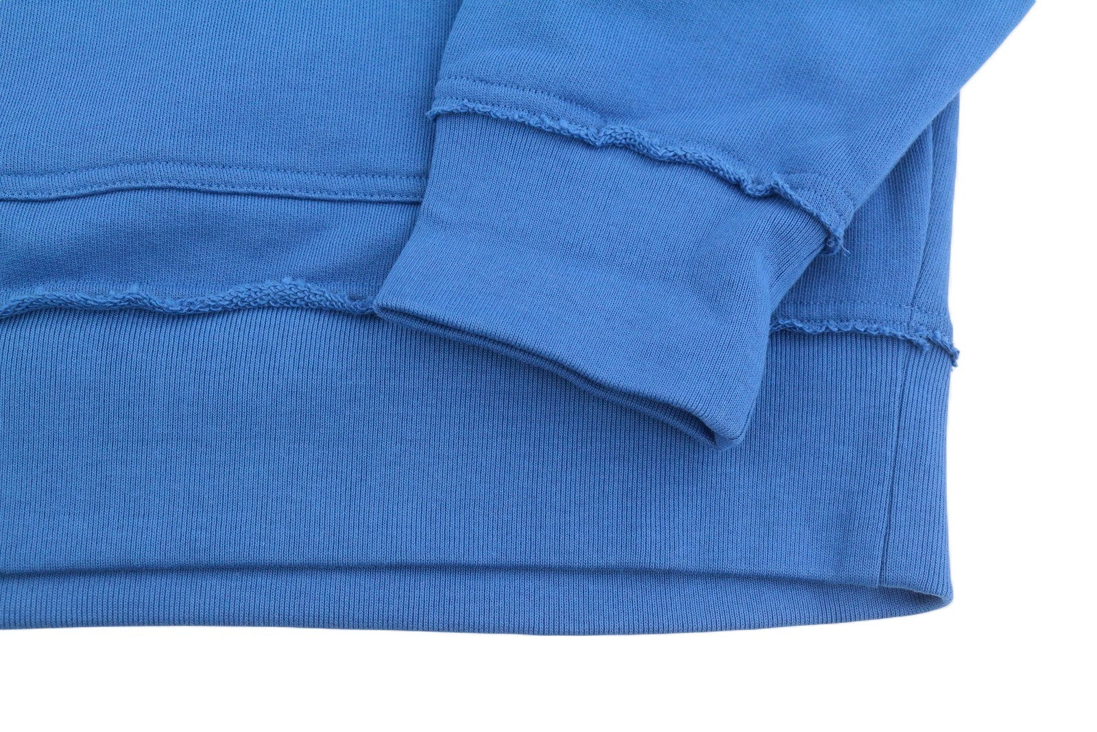 HELMUT LANG Trapunto vyriškas megztinis M mėlynas Kengūra su kišeniniu gobtuvu RRP299 