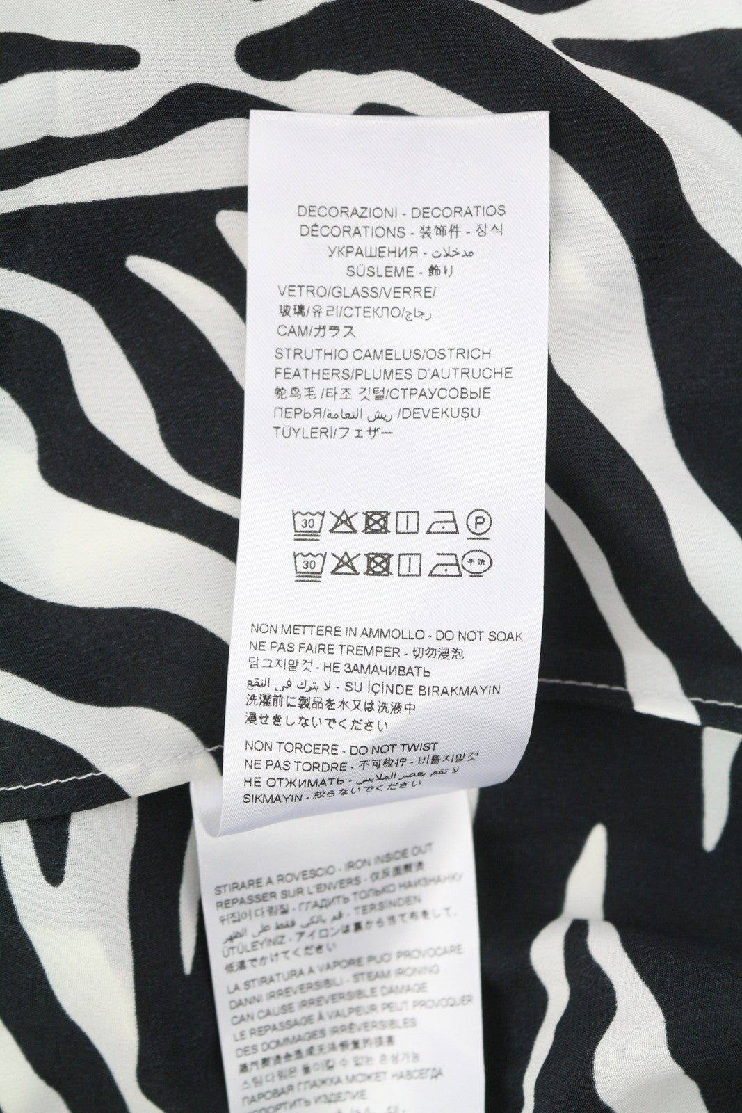 THE ATTICO moteriška suknelė 42 ilgomis rankovėmis, zebro rašto, su diržu, krepinė, apvyniojama maksi suknelė, RRP1199 