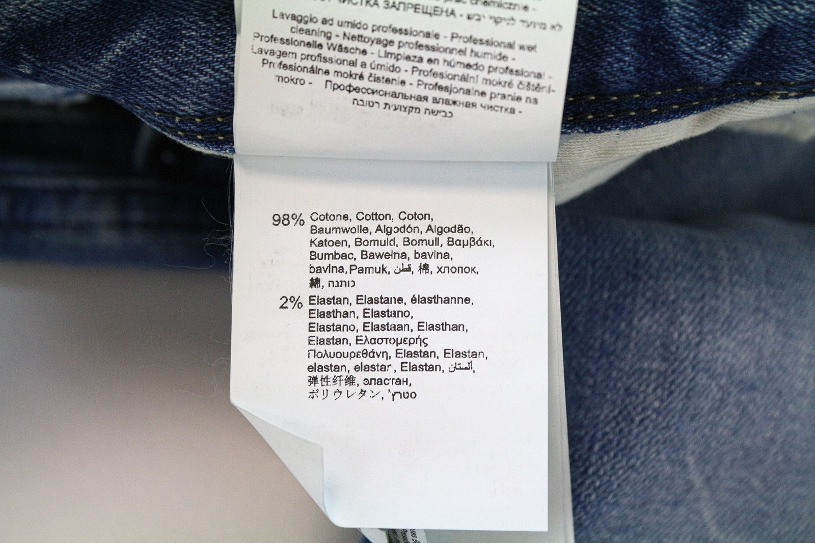 REPLAY Anbass vyriški džinsai W29/L32 Slim Fit skalbtos mėlynos tamprios medvilnės džinso medžiagos 