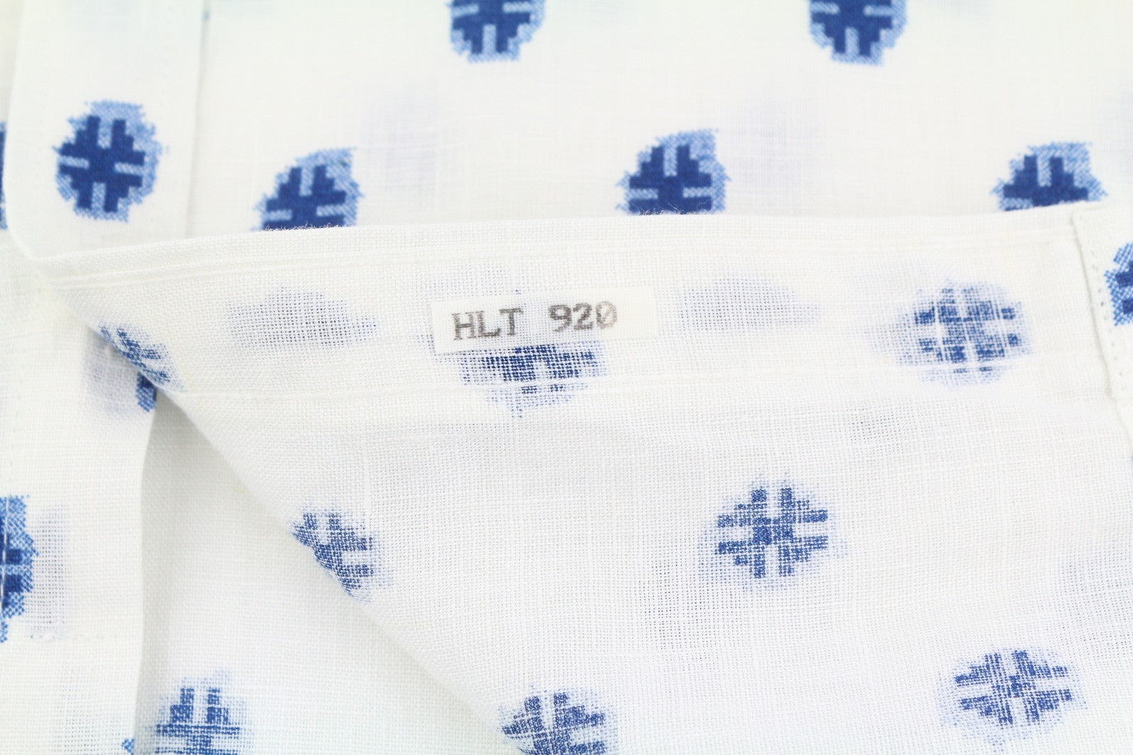 SCOTCH &amp; SODA vyriški XL dydžio balti raštuoti lininiai marškinėliai su sagomis ir laisvalaikio logotipu 