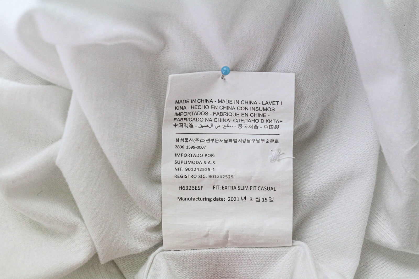 SUITSUPPLY Men's Polo Shirt 43/44/17/17.5 Extra Slim White Short Sleeve Cotton