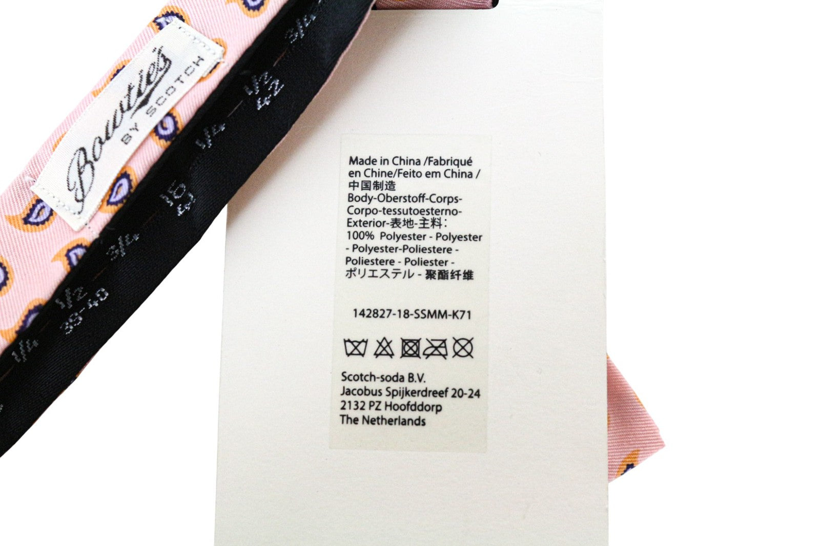 „SCOTCH &amp; SODA Ams Couture“ vyriška varlytė su rožiniu raštu ir drugelio raštu 