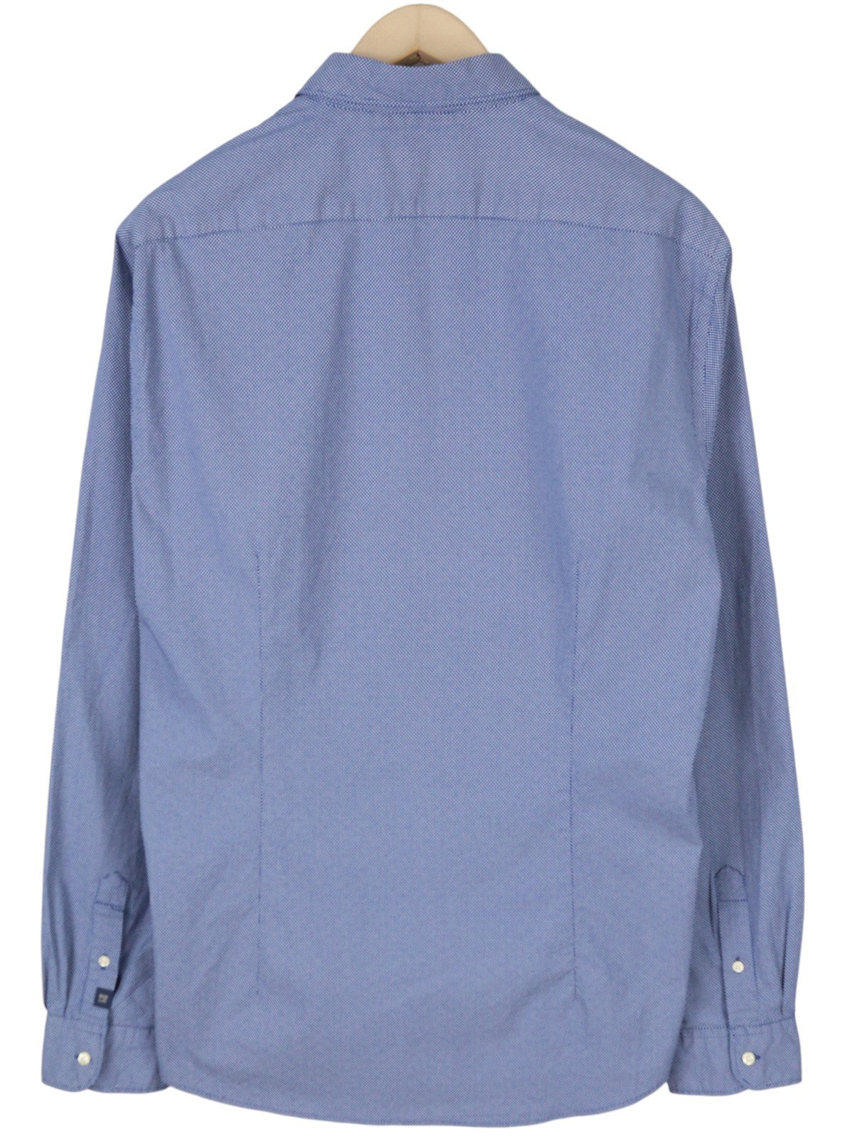 SCOTCH &amp; SODA Slim vyriški marškinėliai, XL dydžio, mėlyni, raštuoti, plataus kaklo, sagomis užsegami, laisvalaikio stiliaus. 