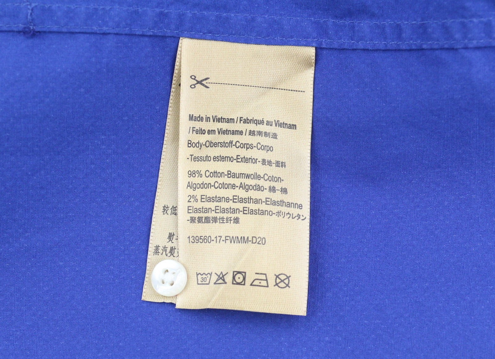 SCOTCH &amp; SODA Slim vyriški marškinėliai, XL dydžio, mėlyni, raštuoti, plataus kaklo, sagomis užsegami, laisvalaikio stiliaus. 