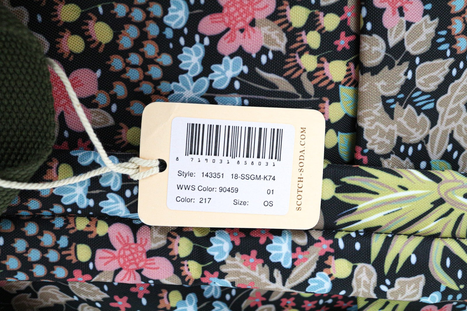 MAISON SCOTCH moteriška kuprinė OS įvairiaspalvė raštuota laisvalaikio mokyklinė rankinė 