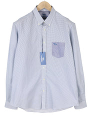 HARMONT &amp; BLAINE siauri vyriški marškinėliai, XL dydžio, mėlyni, raštuoti, su sagomis užsegama apykakle, laisvalaikio stiliaus