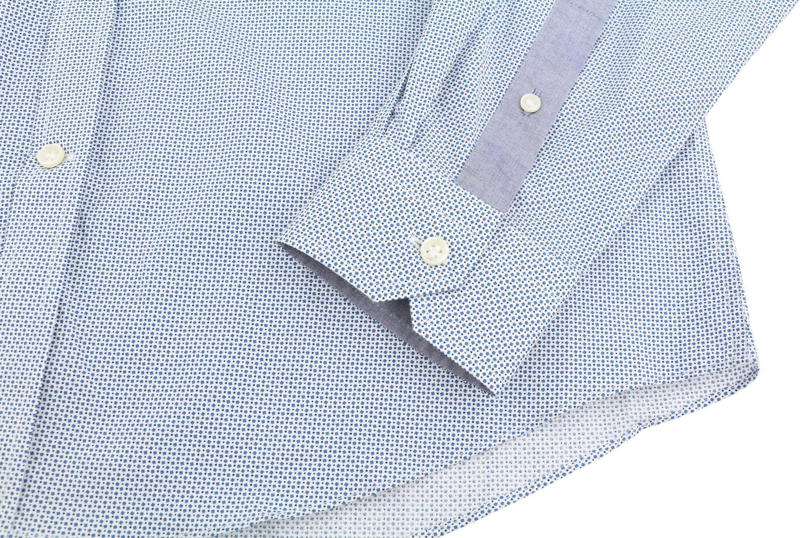 HARMONT &amp; BLAINE siauri vyriški marškinėliai, XL dydžio, mėlyni, raštuoti, su sagomis užsegama apykakle, laisvalaikio stiliaus