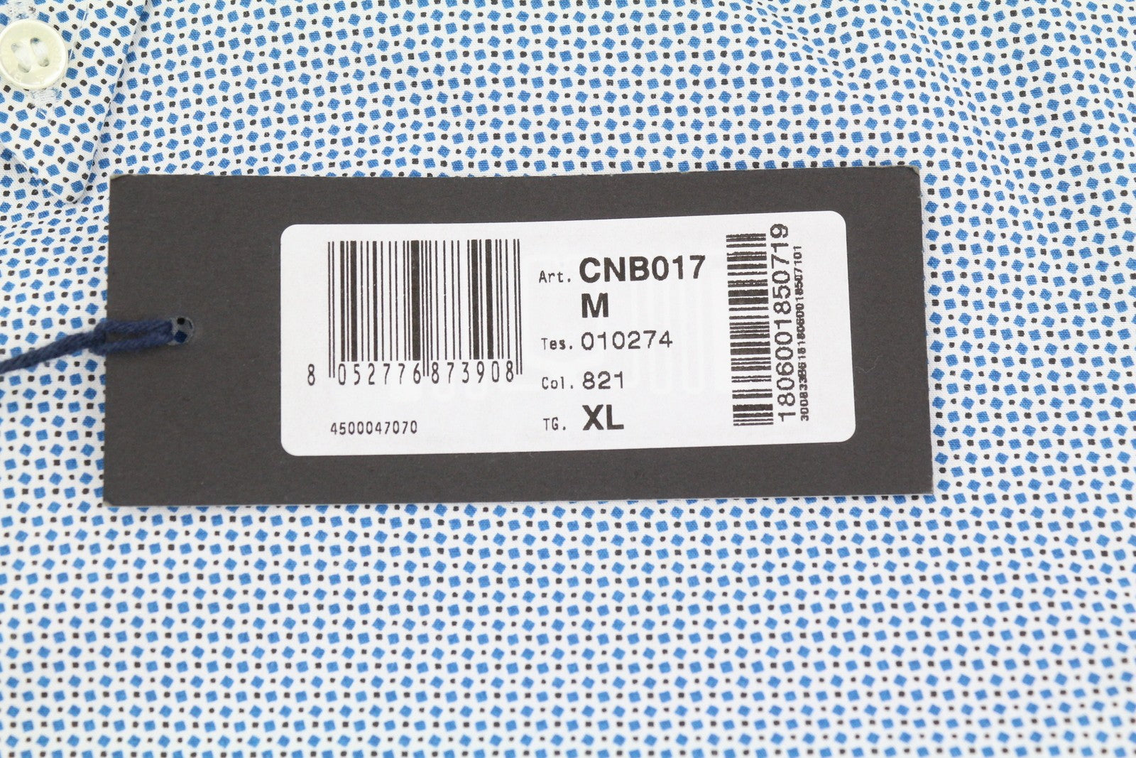 HARMONT &amp; BLAINE siauri vyriški marškinėliai, XL dydžio, mėlyni, raštuoti, su sagomis užsegama apykakle, laisvalaikio stiliaus