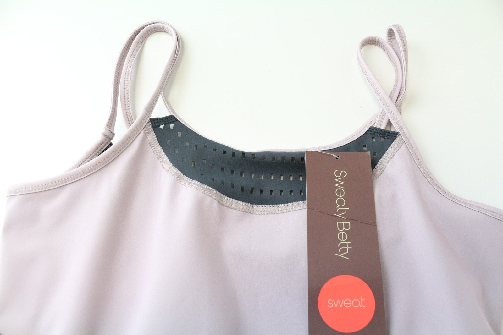 SWEATY BETTY Passe moteriškas triko XS/S pilkai violetinis šokių kombinezonas be rankovių 