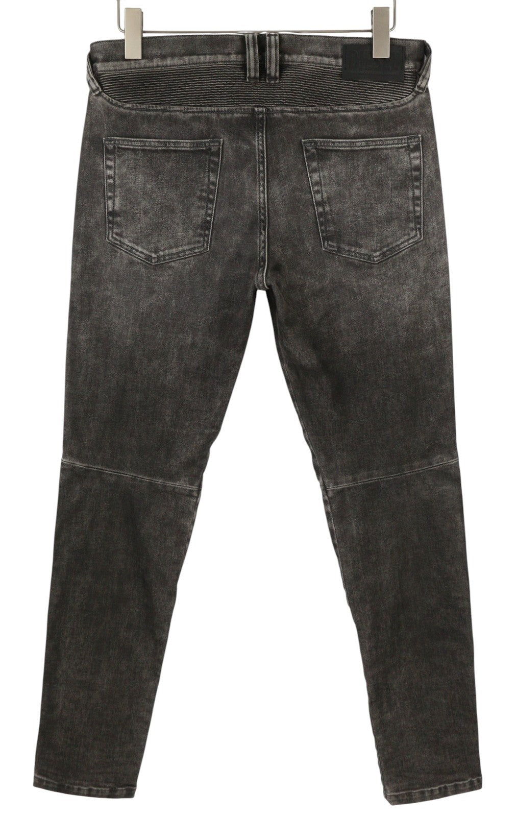 DIESEL D-Dean 009LI vyriški džinsai W32/L32 juodi, išblukę, ploni, tamprūs, užtrauktukai, „Fly Biker“ stiliaus. 