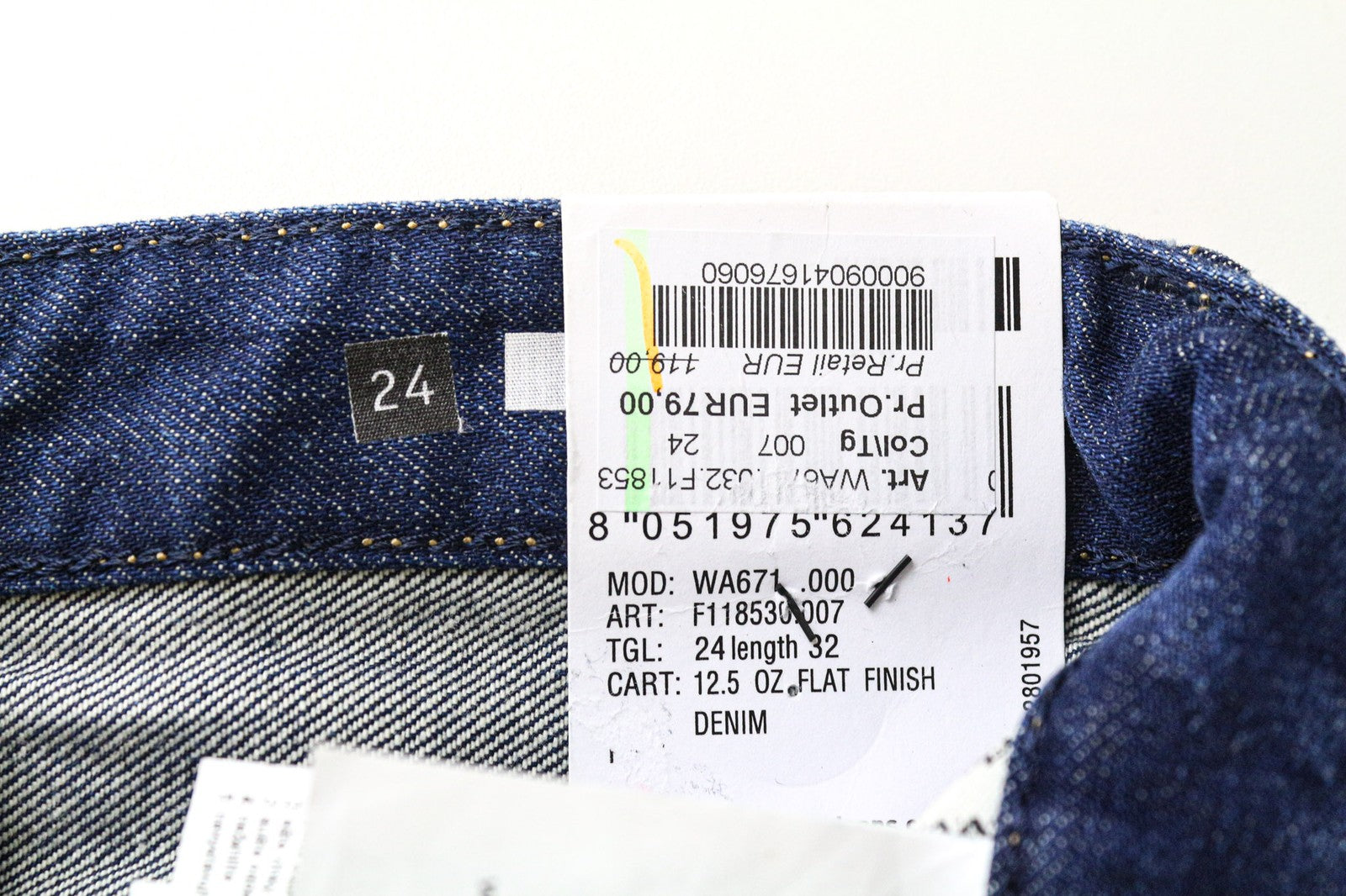 REPLAY Jacksy Women's Jeans W24/L32 Washed Blue Pure Cotton Straight Fit Pants