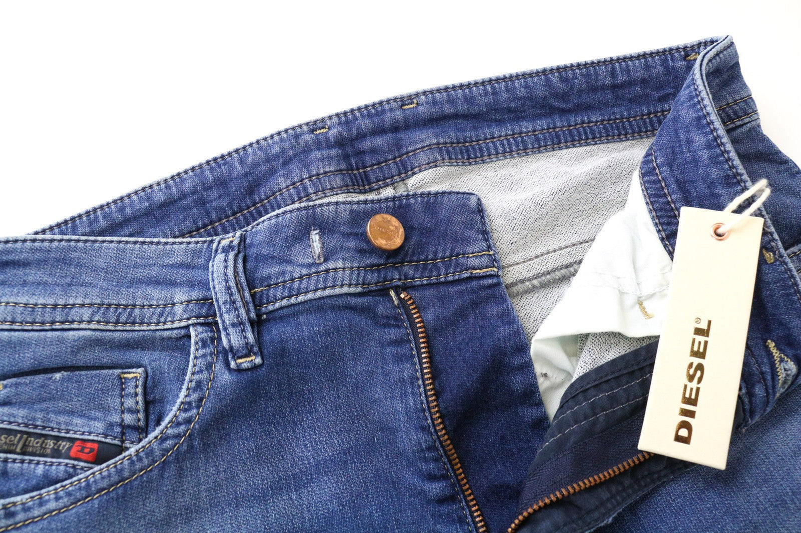 DIESEL Thommer CB-NE 0699Y Men's Jeans W28 Blue Slim Jogg Sweat Stretch Denim