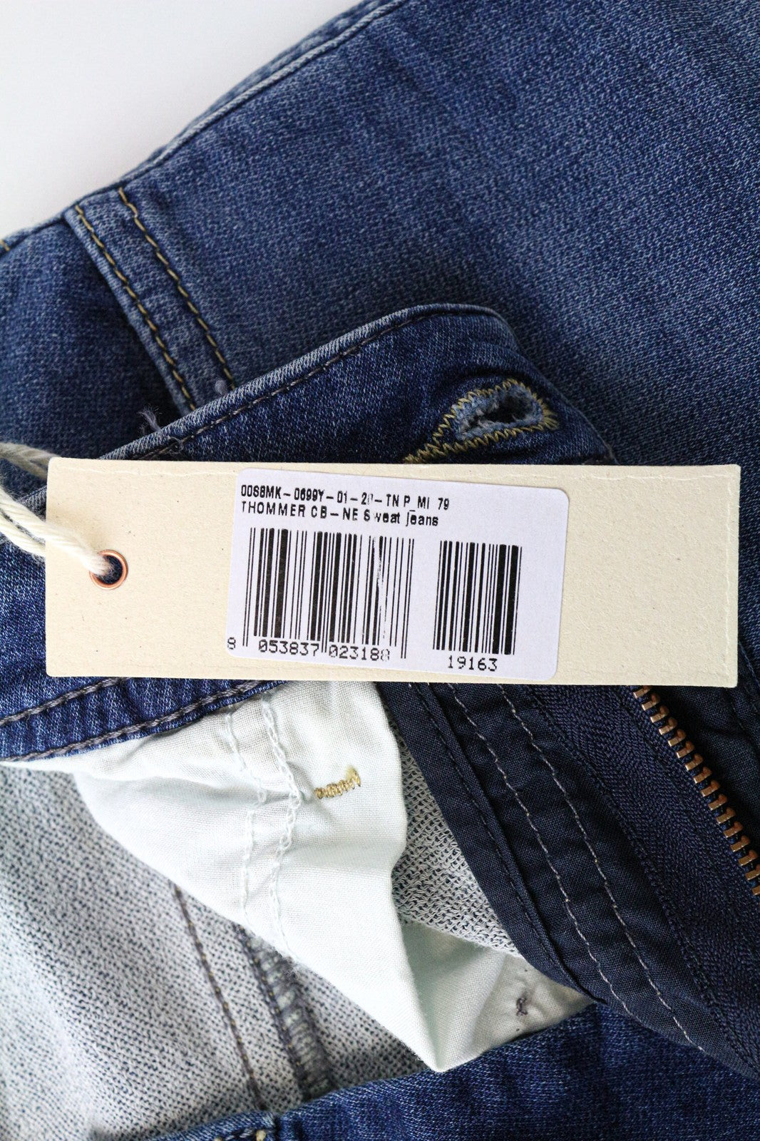 DIESEL Thommer CB-NE 0699Y Men's Jeans W28 Blue Slim Jogg Sweat Stretch Denim